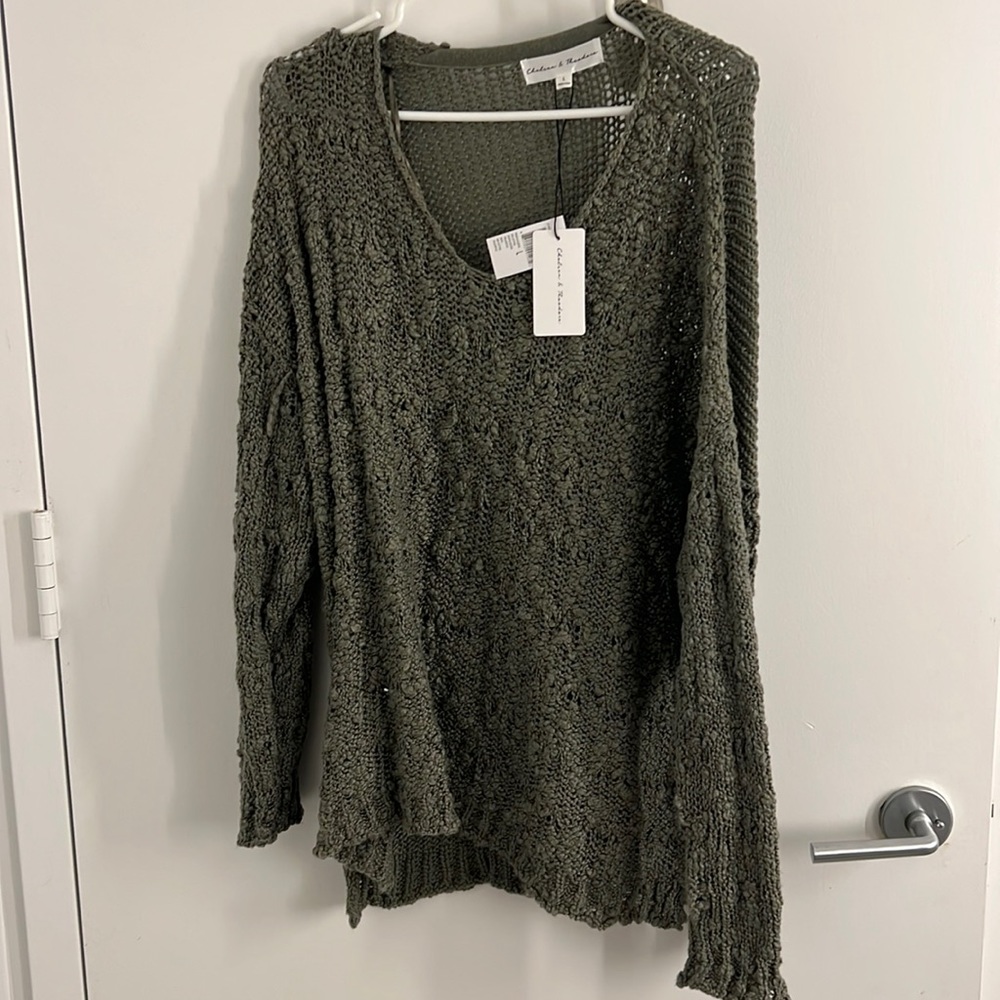 Never Worn, Green Knit Sweater